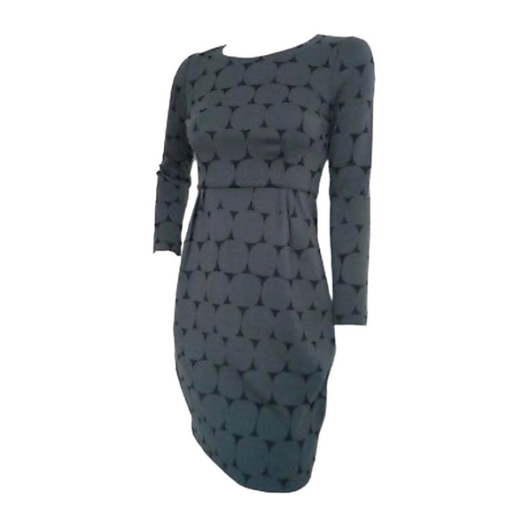 Boden Geometric Spot Polka Dot Print Ponte Knit Mod Sheath Dress - Picture 6 of 8